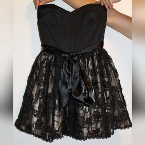 Vintage 80's Jessica McClintock Gunne Sax cocktail/party/prom dress black